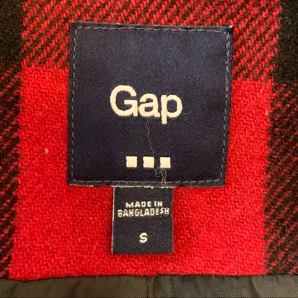 GAP Factory Buffalo Check Plaid short coat jacket Size Small - Picture 2 of 4